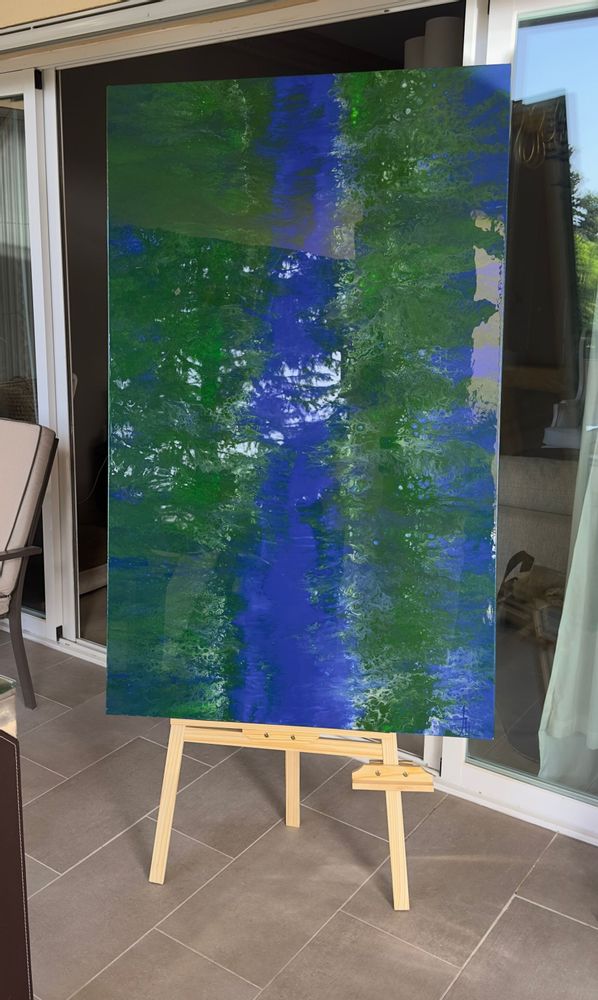 Paintings - "JungleMirror" – large-scale acrylic painting (146 x 89 cm) on canvas - TURIK&ART (KSENIIA TURIK)