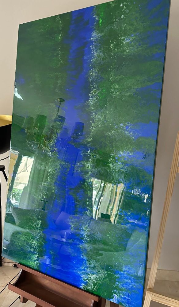 Paintings - "JungleMirror" – large-scale acrylic painting (146 x 89 cm) on canvas - TURIK&ART (KSENIIA TURIK)