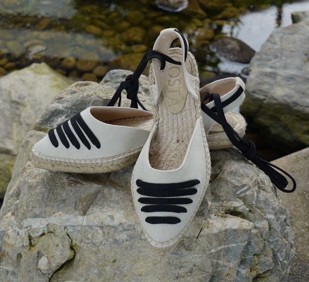 Chaussures - Espadrilles plates– couleurs de toile et rubans personnalisables - ATELIER COSTÀ