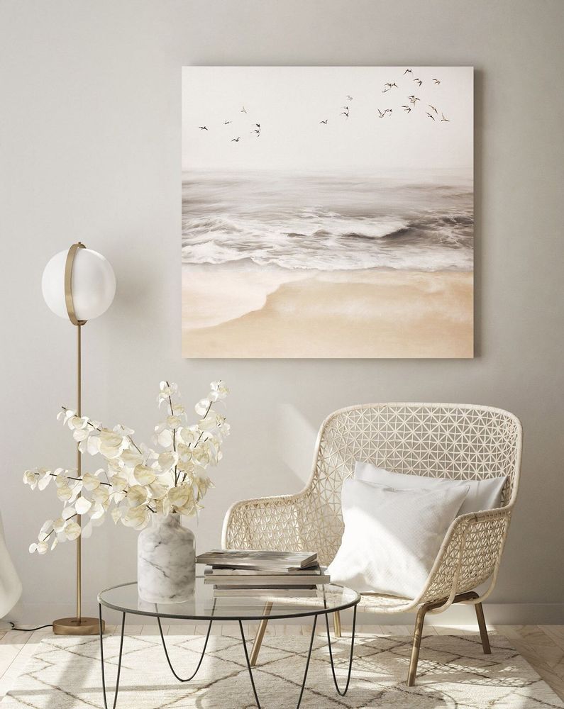 Aménagements pour bureau - « Sea vibes » Série de peintures abstraites texturées faites à la main - MATISS ART STUDIO