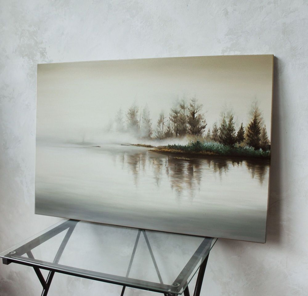 Aménagements pour bureau - « Sea vibes » Série de peintures abstraites texturées faites à la main - MATISS ART STUDIO