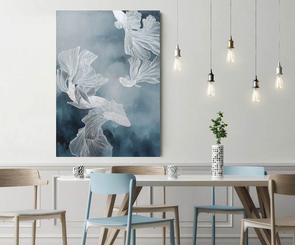 Aménagements pour bureau - « Carps » - Série de peintures abstraites texturées faites main - MATISS ART STUDIO