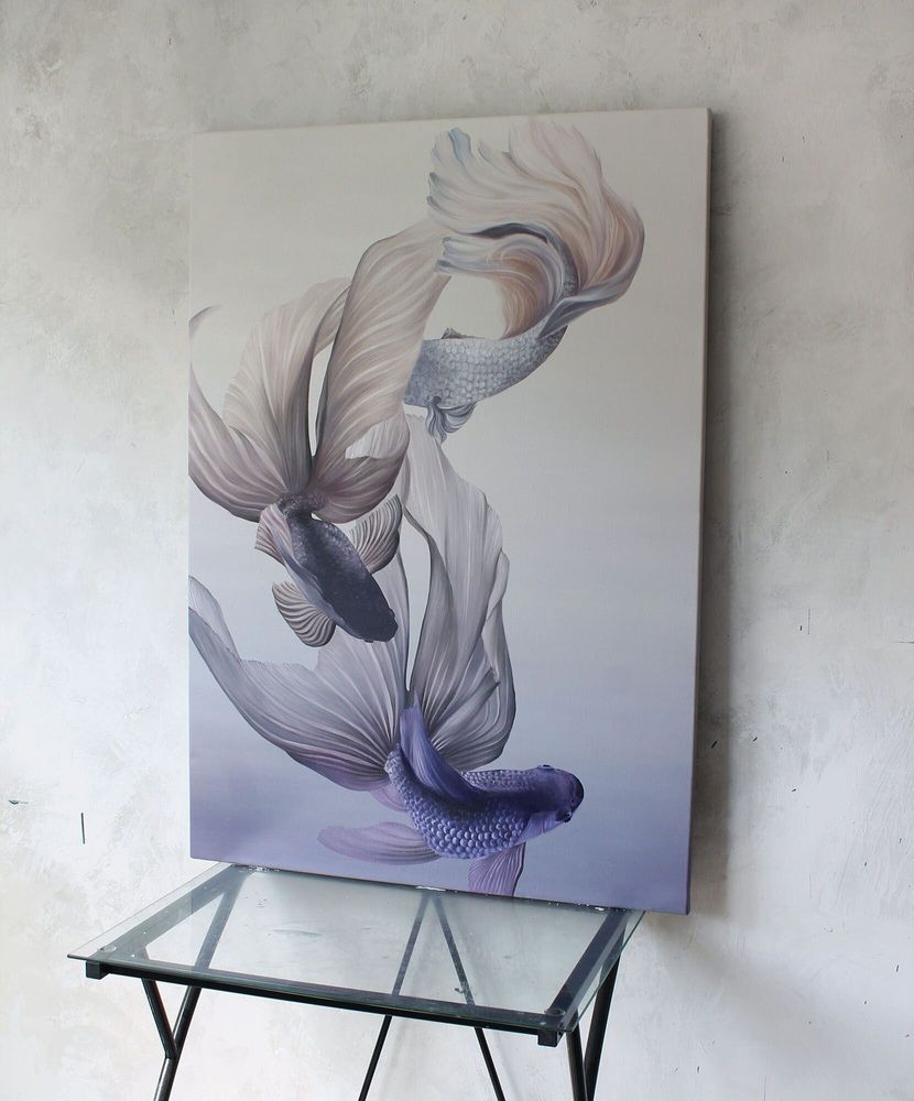 Aménagements pour bureau - « Carps » - Série de peintures abstraites texturées faites main - MATISS ART STUDIO