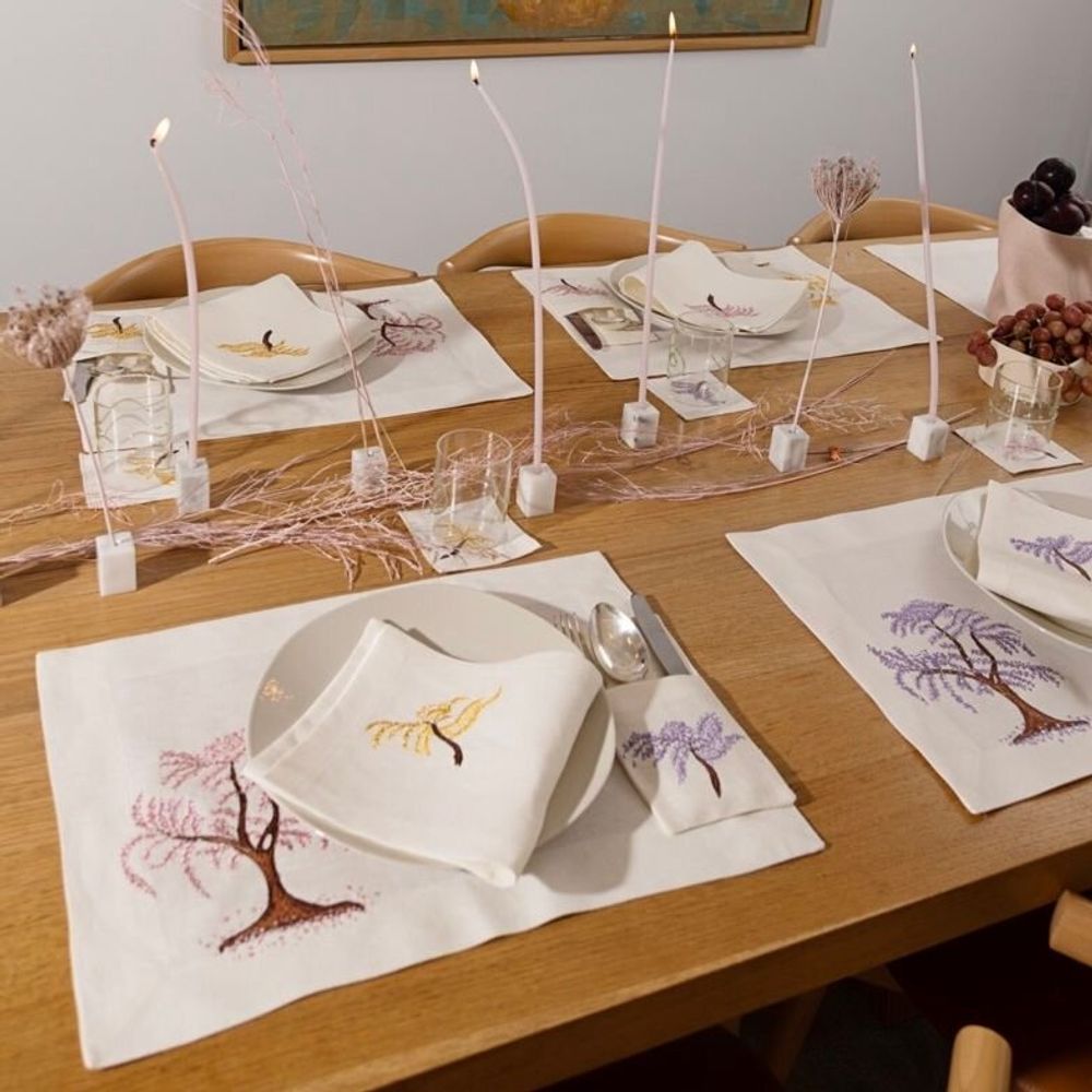 Sets de table - Set de 2 sets de table brodés - HYA CONCEPT STORE