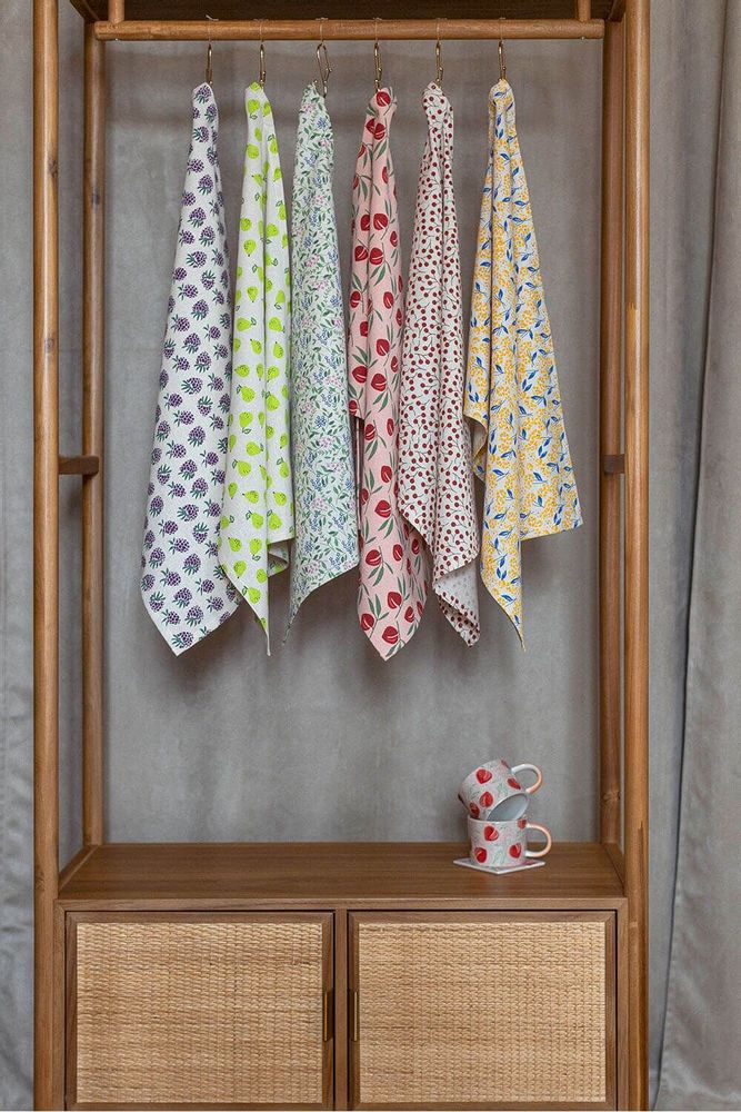 Dish towels - Tea Towel VINTAGE GARDEN - TRANQUILLO