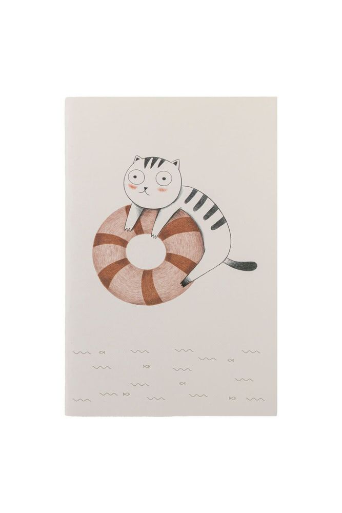 Office sets - Notebook BLUE SPLASHY CAT - TRANQUILLO