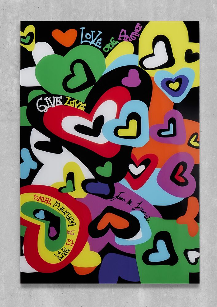 Fabric cushions - Hearts decorative pillow 45 x 45 - Design by Juan de Lascurain - ARTDECORIS