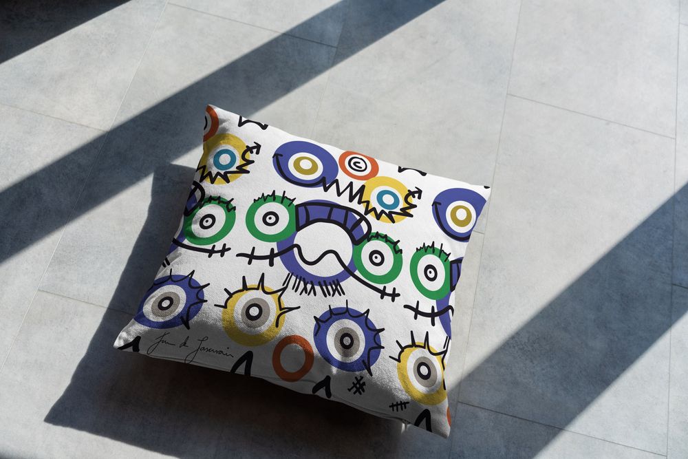 Coussins textile - Coussin décoratif Ojitos 45 x 45 - Design by Juan de Lascurain - ARTDECORIS