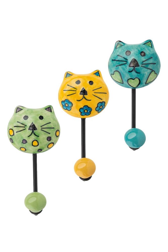 Objets déco enfant - Crochet mural CAT, MEOW, FIN FRIENDS & CUTE HOUSES - TRANQUILLO