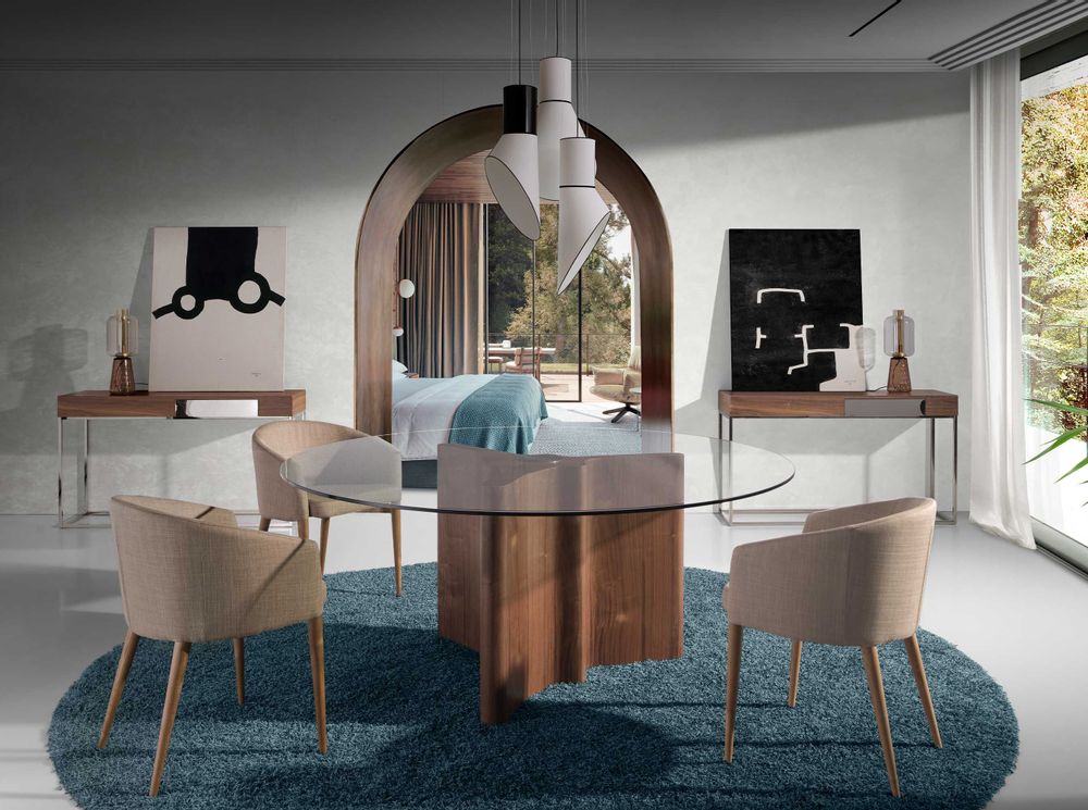 Console table - Walnut and steel console - ANGEL CERDÁ