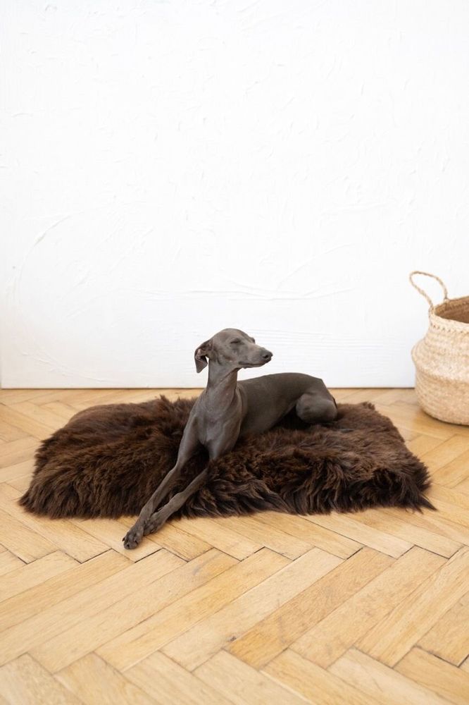 Lits - Tapis Carré ou Rectangulaire en Peau de Mouton Naturelle – Marron - MELLOW CONCEPT STORE