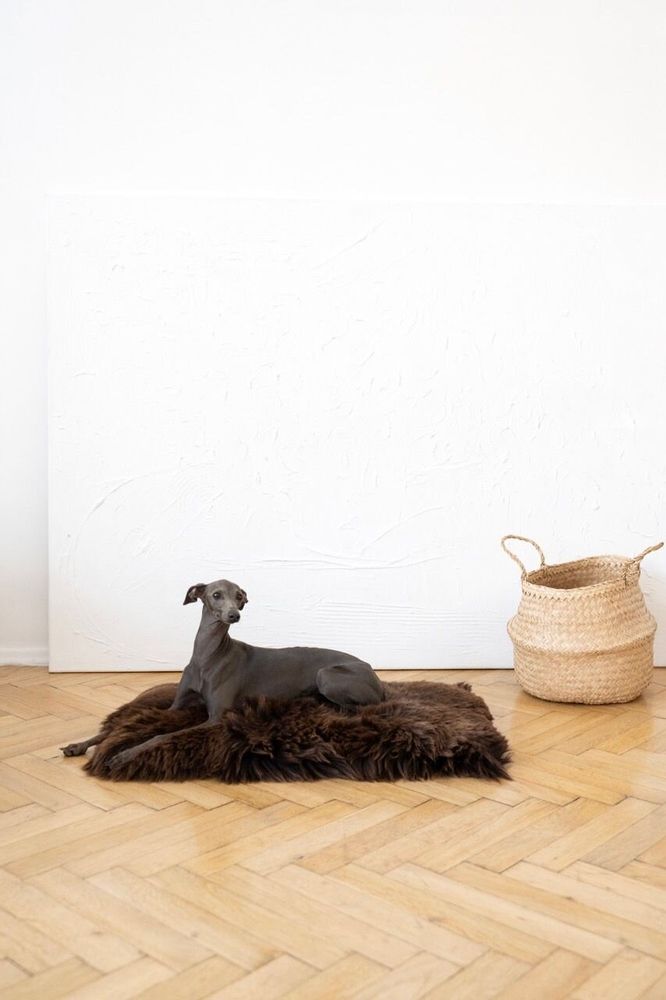 Lits - Tapis Carré ou Rectangulaire en Peau de Mouton Naturelle – Marron - MELLOW CONCEPT STORE