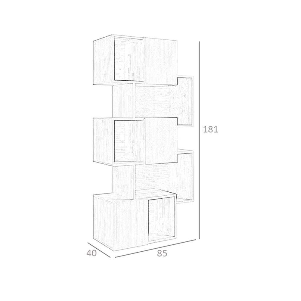 Office furniture and storage - Walnut wood shelving unit with doors - ANGEL CERDÁ