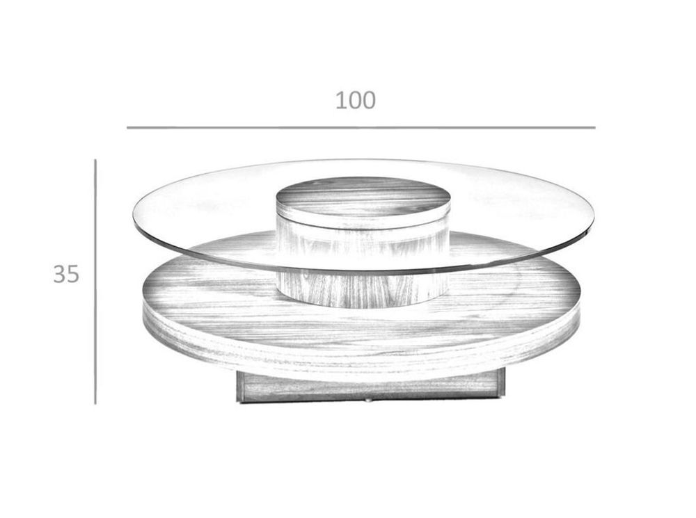 Coffee tables - Walnut round coffee table - ANGEL CERDÁ