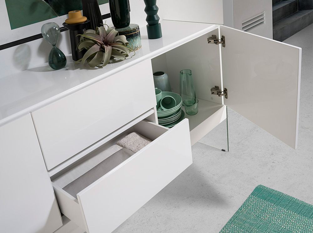 Sideboards - White sideboard glass - ANGEL CERDÁ
