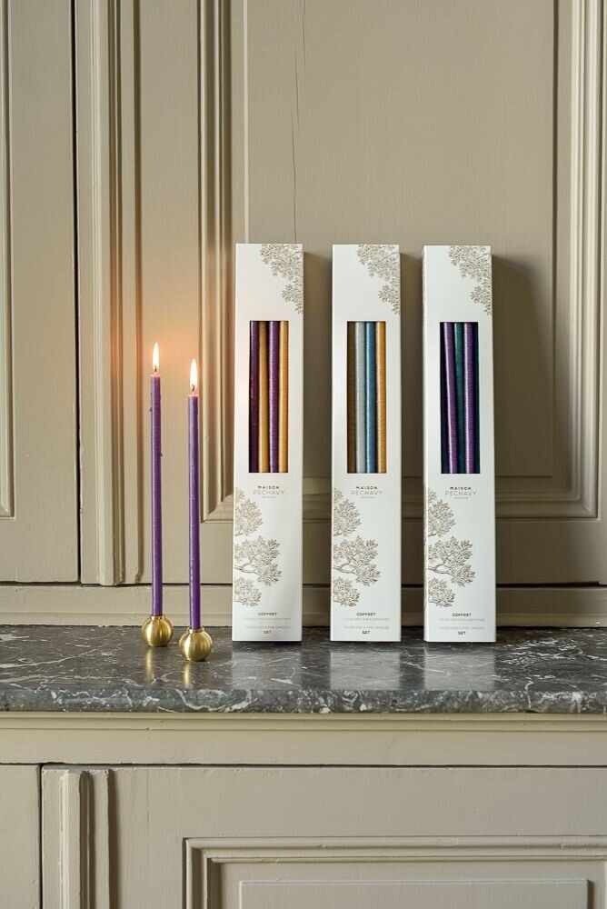 Objets de décoration - Coffret bougies fines et bougeoir 1930 - MAISON PECHAVY