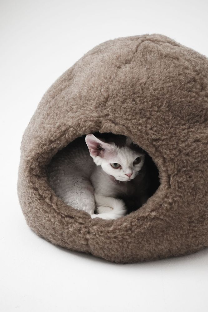 Beds - Nest Natural Woolen Pet Bed - Beige - MELLOW CONCEPT STORE