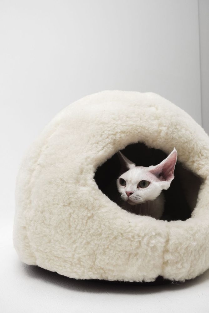 Beds - Nest Natural Woolen Pet Bed - White - MELLOW CONCEPT STORE