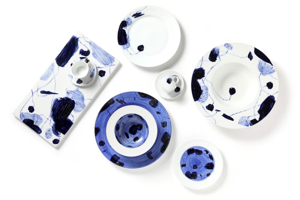 Assiettes de réception - [YEONGJUHUN CERAMIC] Plaque de série Lotus bleu - K-CERAMIC