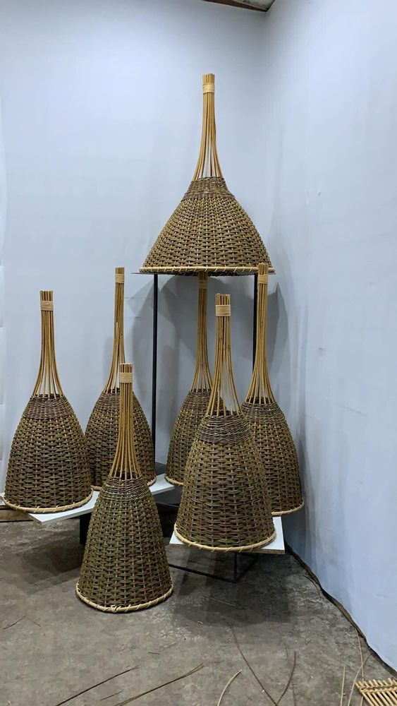 Abat-jours - abat-jour goutte d'eau - VANNERIE ROMAND'ART