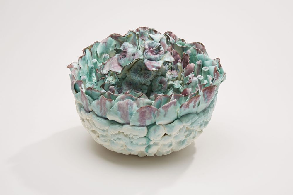 Pièces uniques - "Eclosion VII" sculpture en porcelaine. - SOPHIE LULINE CÉRAMISTE
