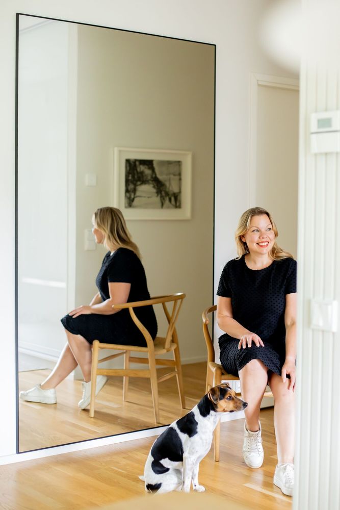 Mirrors - Extra Large Full Length Mirror With Black Frame (130x220cm) - SCANDINAVIAN GLASSFACTORY