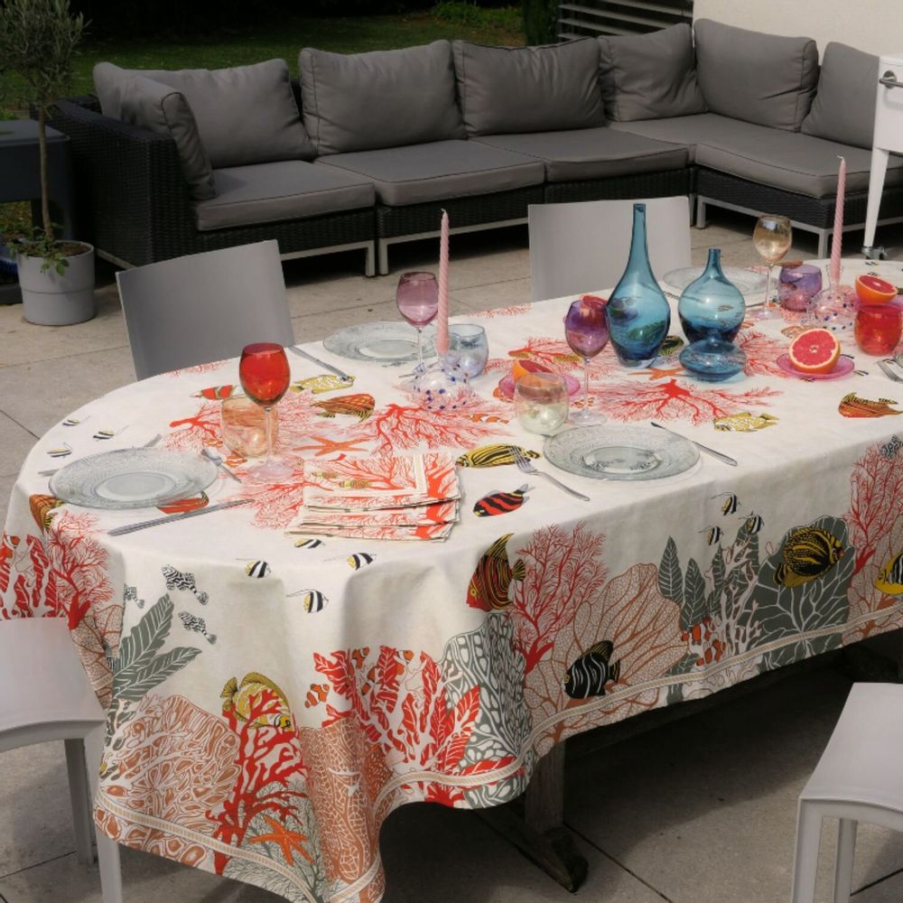 Linge de table textile - Nappe Porquerolles - BEAUVILLÉ