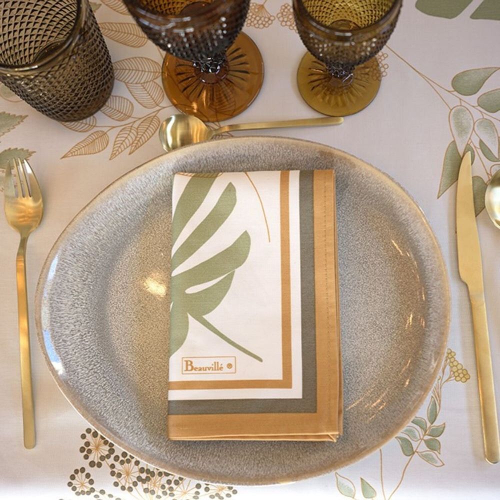 Linge de table textile - Serviette Agapanthes - BEAUVILLÉ