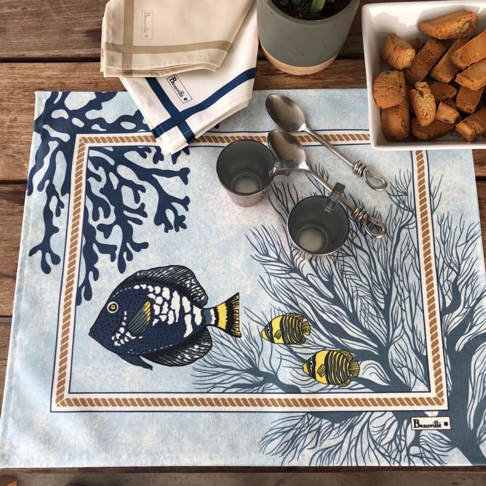 Table linen - Porquerolles table set - BEAUVILLÉ