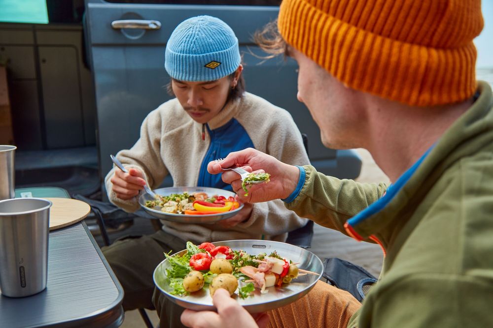 Cuisines de jardin - Ensemble d'assiette -  4 pièces - Acier Inoxydable - BLACK+BLUM EUROPE