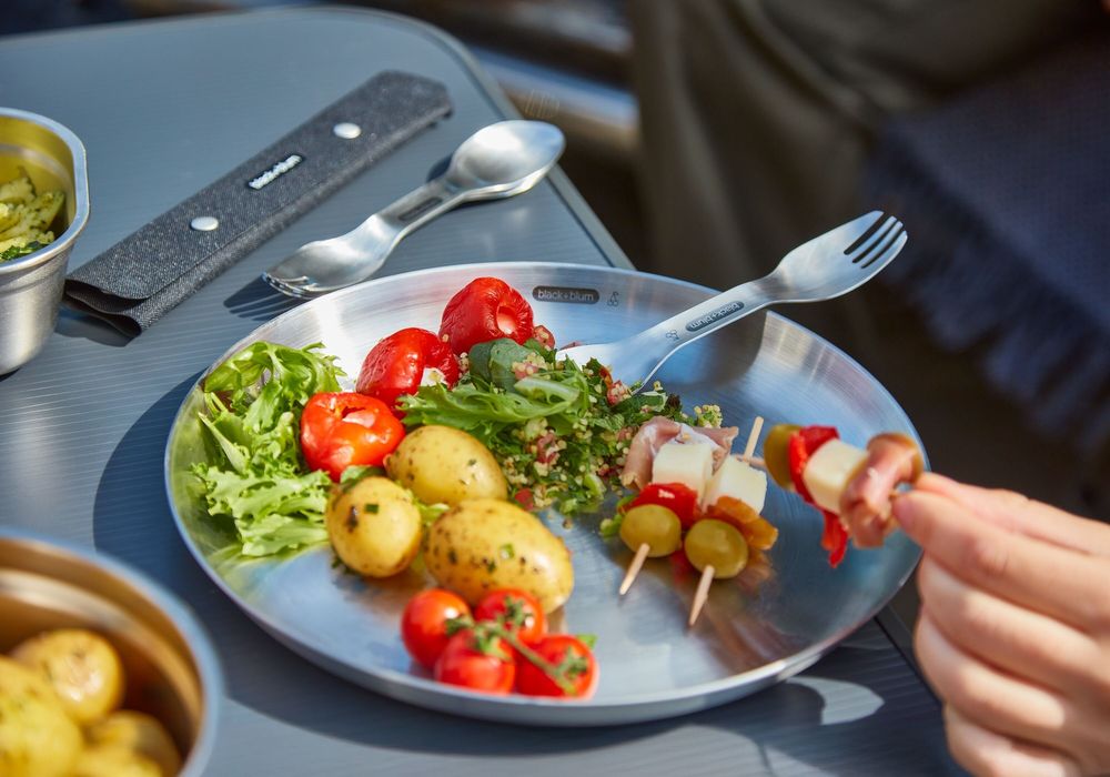 Cuisines de jardin - Ensemble d'assiette -  4 pièces - Acier Inoxydable - BLACK+BLUM EUROPE