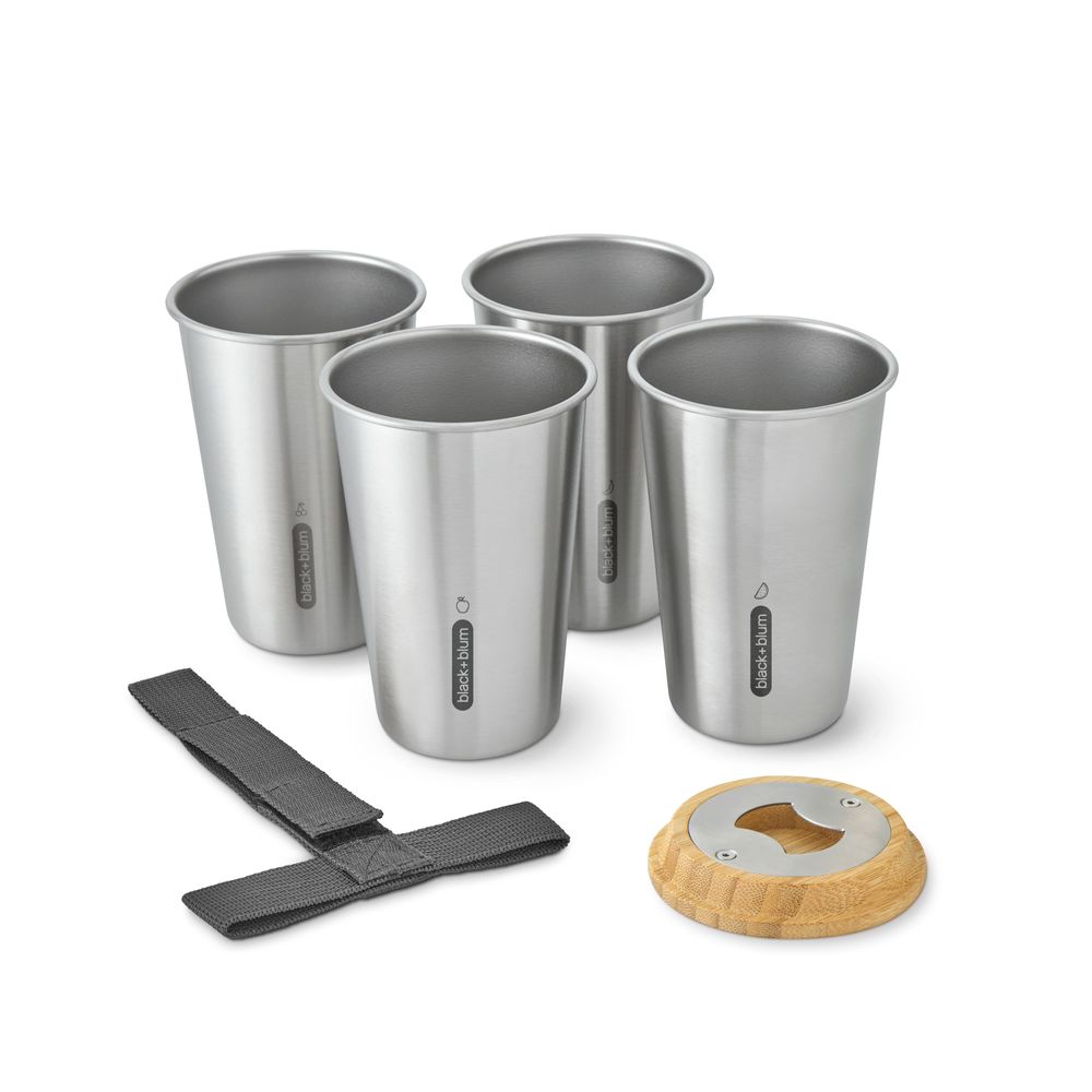 Cuisines de jardin - Ensemble de verres en Inox inoxydable - 4 pièces - Outdoor collection - BLACK+BLUM EUROPE