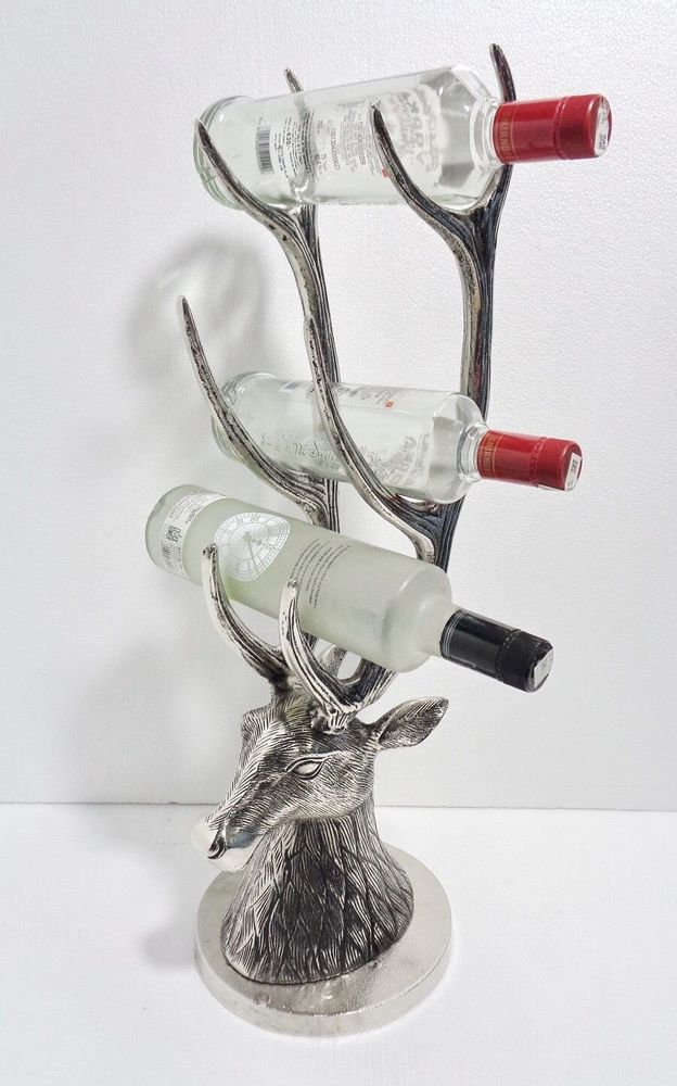 Decorative objects - RACK FOR 3 NICKEL BOTTLES' DEER ' - FANCY