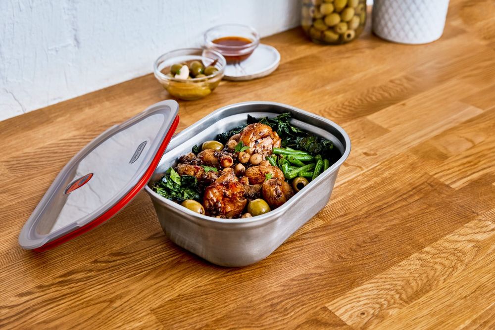 Boîtes de conservation - Boîtes alimentaires multifonctions-Passe au micro-ondes, rectangulaire - BLACK+BLUM EUROPE