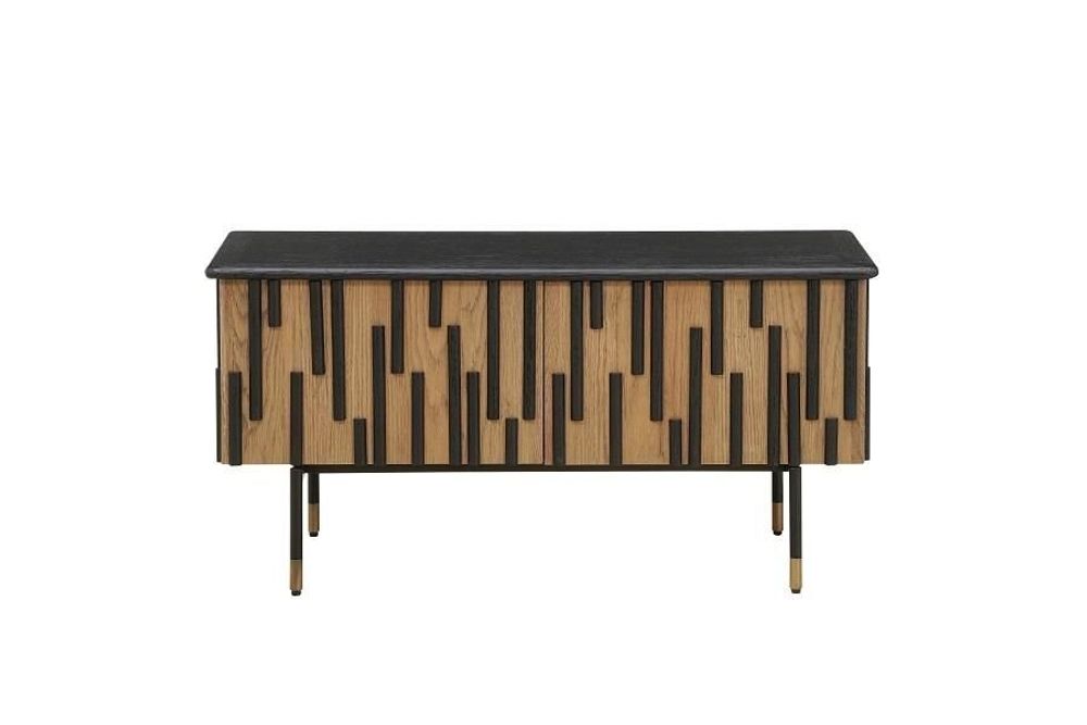 Sideboards - STORAGE UNIT 'ART DECO' OAK BLACK/BEIGE - FANCY