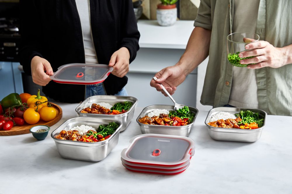 Outdoor kitchens - Multifunctional Food Boxes - Microwave Safe, Square - BLACK+BLUM EUROPE