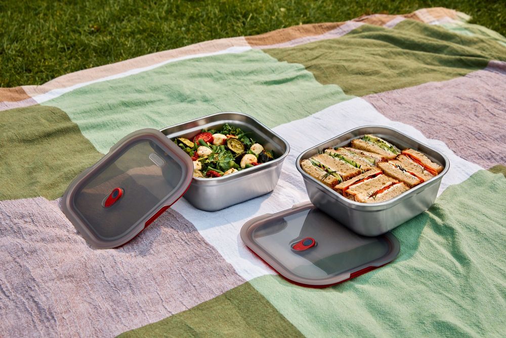 Outdoor kitchens - Multifunctional Food Boxes - Microwave Safe, Square - BLACK+BLUM EUROPE