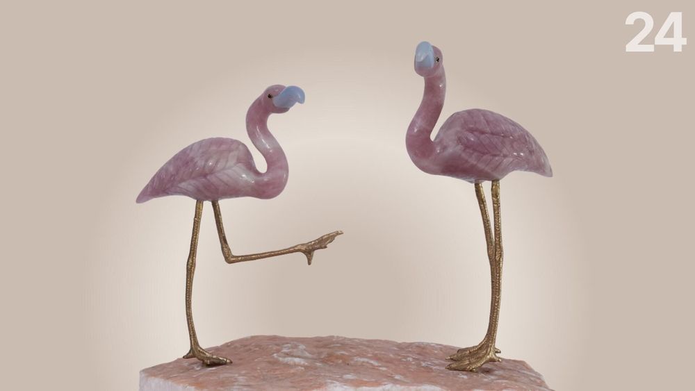 Sculptures, statuettes and miniatures - Flamingos of the Crystal Shore - PRESTONEX DESIGN PVT LTD