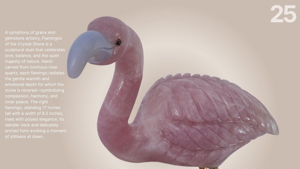 Sculptures, statuettes and miniatures - Flamingos of the Crystal Shore - PRESTONEX DESIGN PVT LTD