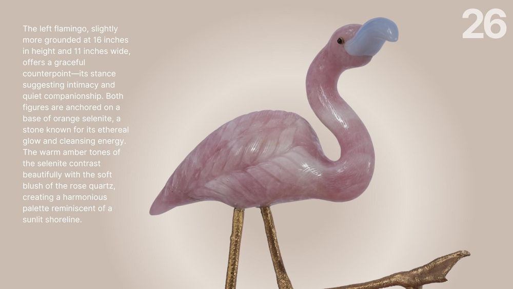 Sculptures, statuettes and miniatures - Flamingos of the Crystal Shore - PRESTONEX DESIGN PVT LTD