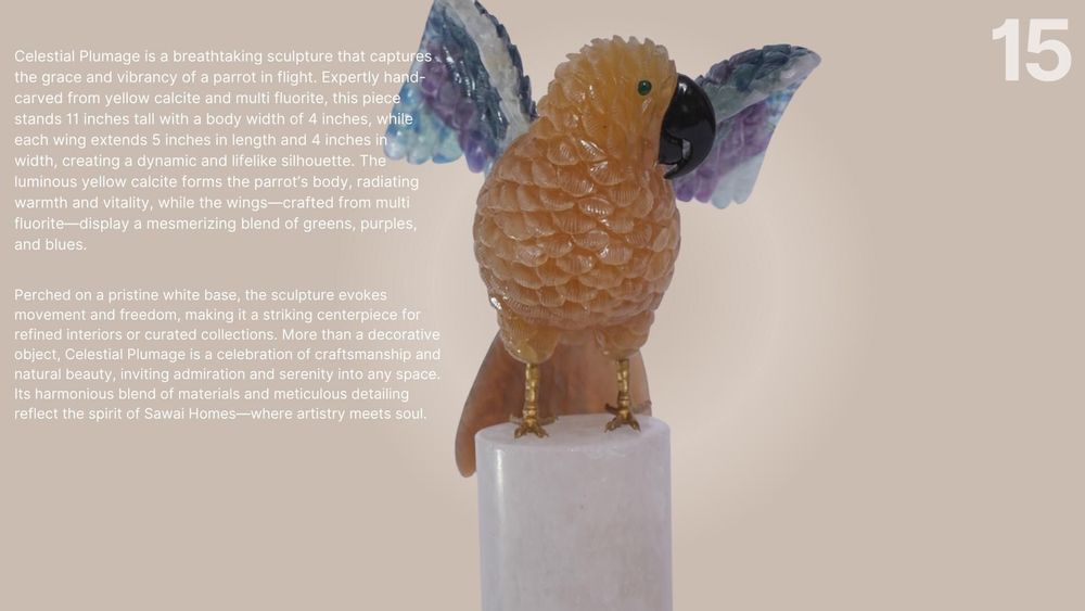Sculptures, statuettes and miniatures - Celestial Plumage - PRESTONEX DESIGN PVT LTD