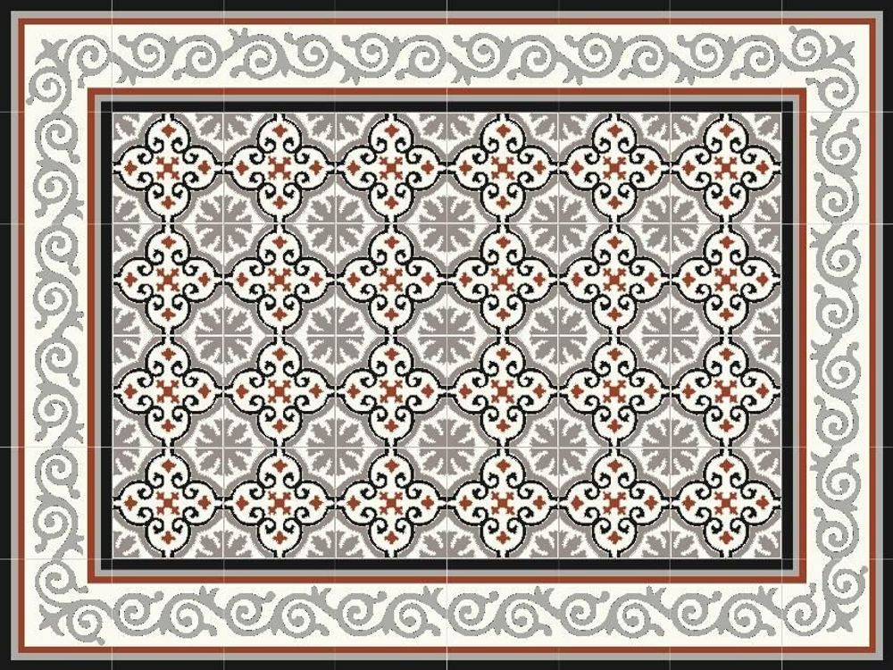 Cement tiles - Elegance pattern cement tile - FLOORILÈGE