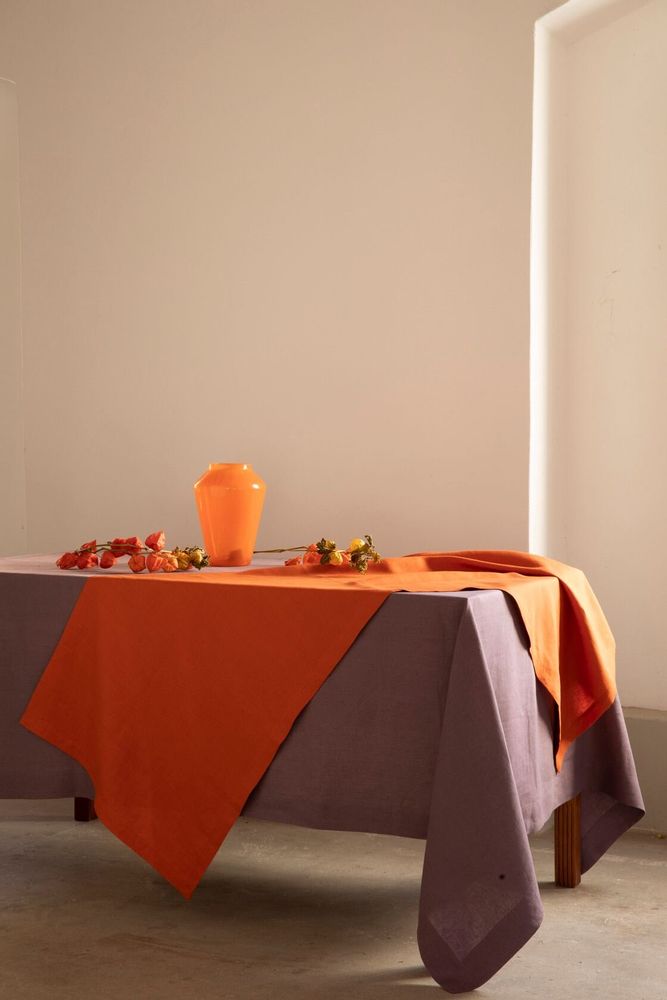 Table linen - CLIO — 2 pure washed linen napkins - NORA V