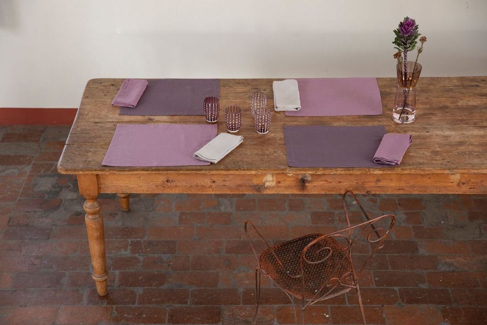 Table linen - CERERE — 2 pieces of pure washed linen placemats - NORA V