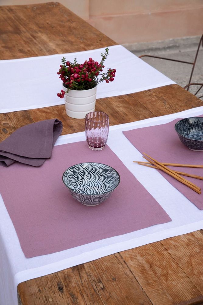 Table linen - CERERE — 2 pieces of pure washed linen placemats - NORA V
