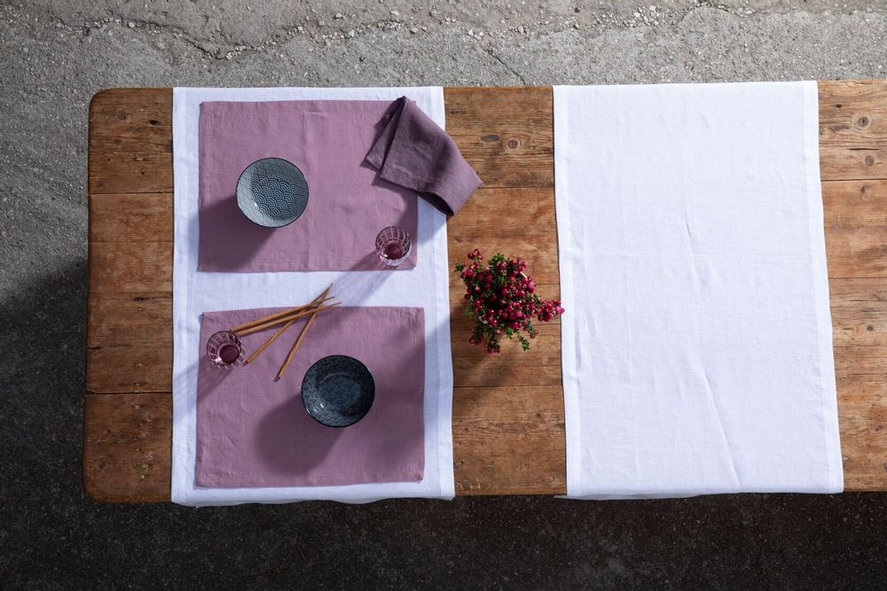 Table linen - CERERE — 2 pieces of pure washed linen placemats - NORA V