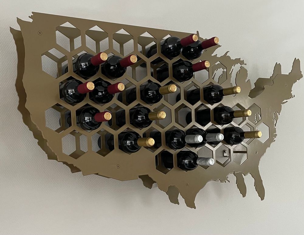 Services - United States Steel Wall Wine Rack,Holds 46 Bottles - INCREDIBLE DESIGNS