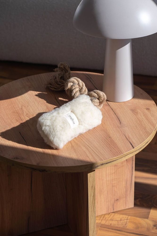 Decorative objects - Natural Woolen Dog Tug Toy - White - MELLOW CONCEPT STORE