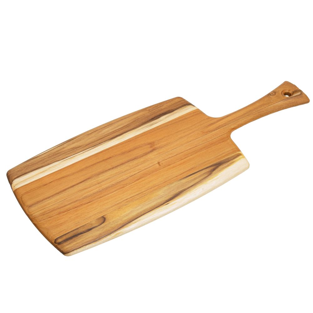 Kitchen utensils - Edge Grain Teak Wood Paddleboard 43.2cm x 19.1cm x 1cm - STOLF LTDA