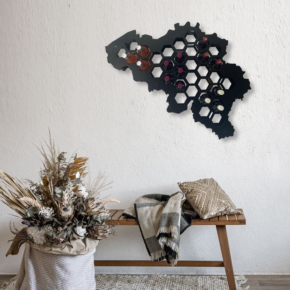 Services - Belgium Steel Wall Wine Rack – Holds 33 Bottles - INCREDIBLE DESIGNS
